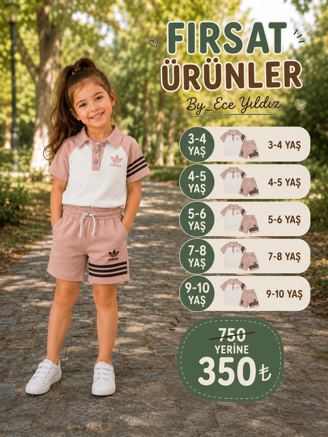 Adidas model kız çocuk takım